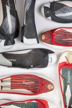 ​​​​​​​レペット、“まるでアート”な限定シューズ - 定番サンドリオンに渡部真由美の世界を