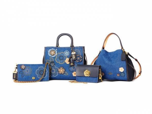 コーチ「デニム コレクション」日本限定“ティーローズ”をあしらったバッグなど