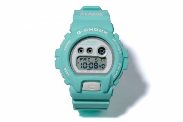 エクストララージ×G-SHOCKのコラボ腕時計 -ミントグリーン×ホワイト、バックライトにゴリラロゴ