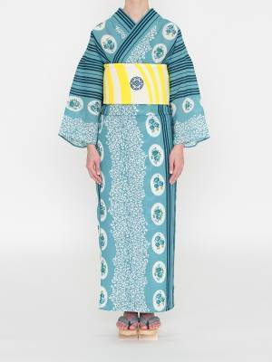 ドゥーブルメゾン18年新作ゆかた、壁紙やクロス×バスケットなど家の中の懐かしい風景をデザイン