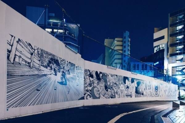 渋谷パルコの工事仮囲いに『AKIRA』の新アートワーク展示