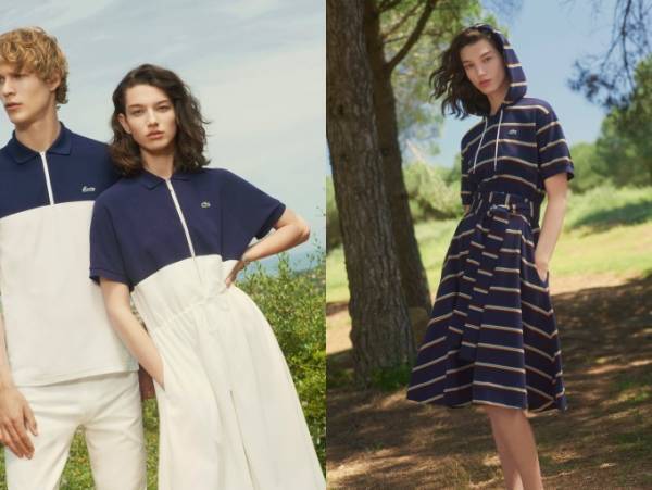 ラコステから夏色カラーポロシャツ＆初挑戦ひざ下フレアスカートのポロドレス