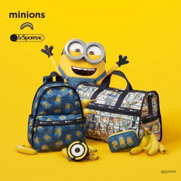 レスポートサック×ミニオンのコラボ、映画『怪盗グルー』シリーズをコミック化したプリントなど