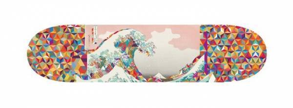 銀座蔦屋書店で「ネオ北斎」、浮世絵『富嶽三十六景』をサイケデリックにアレンジしたバッグなど