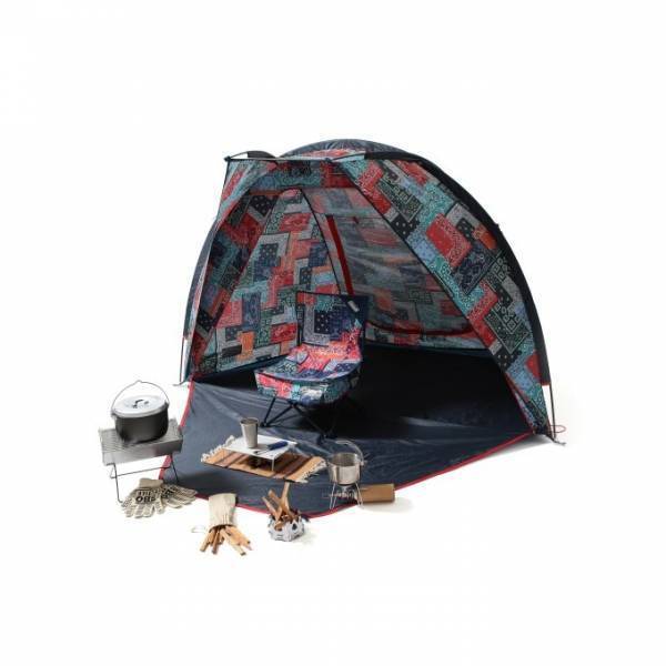 ビームスから「ヴィンテージバンダナ」柄のアウトドアグッズ、コールマンとコラボ