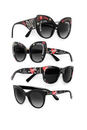 ドルチェ＆ガッバーナ18年新作アイウェア、ハートや星柄のポップなモチーフ×グラフティー