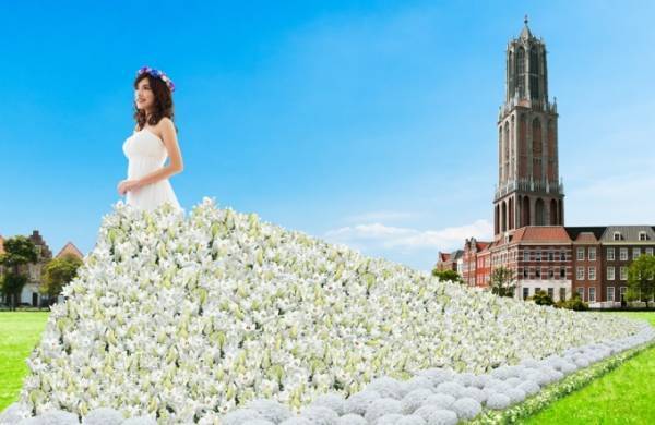 長崎・ハウステンボス「ゆり祭」国内最多300品種が集結、"ゆりのドレス"で記念撮影も
