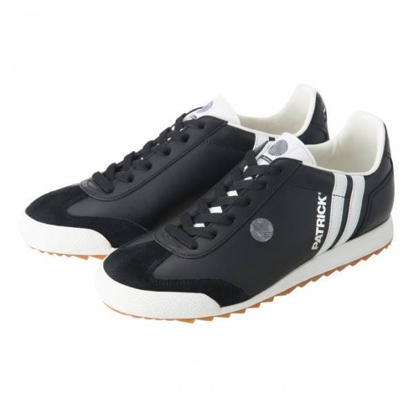 パトリックの新作スニーカー、パリのフットボールリーグとコラボした黒のフットボールシューズ