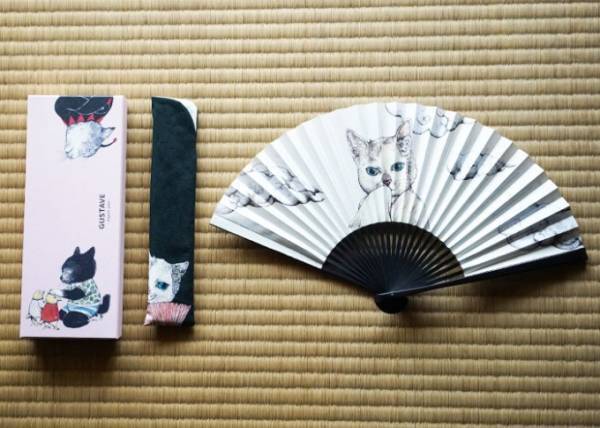 ヒグチユウコ手掛ける初ショップ「メゾンギュスターブ」青山に、猫モチーフの手作り京扇子など