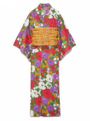 リリー ブラウンから“フラワー柄”の夏浴衣、カラフル花柄でレトロモダンに