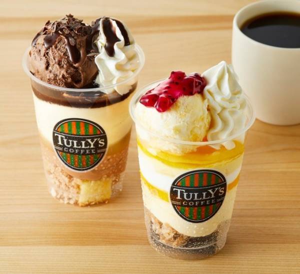 タリーズ、7層仕立てのパフェ「T’s パフェバート」に新作 - マンゴーパッション&チョコバナナ