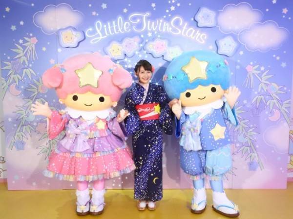 サンリオピューロランドで「キキとララ」の七夕イベントを開催 - じんべい姿のキキ&ララと写真撮影