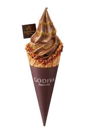 ゴディバ新作ソフトクリーム「キャラメルゆず」濃厚チョコソフトに、キャラメルチップ＆柚子ソース