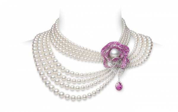 ミキモト新作ハイジュエリー「ジュ ドゥ リュバン‐リボンの戯れ‐」リボンモチーフの真珠ネックレス