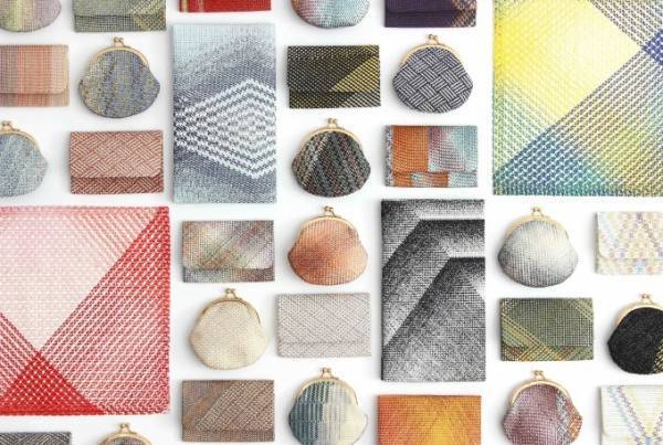 着物生地"三軸組織"のカードケースやアクセサリー、パスザバトン京都祇園店で限定発売