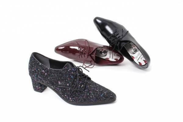 三浦大地×ランダのレースアップシューズ、エナメルやグリッターなど3種