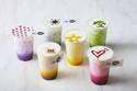 カラフル＆アートなアイスドリンク「インクラテ」代官山のカフェで、国産抹茶や紫芋使用