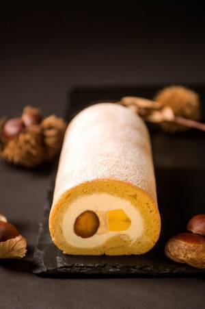 モンシェールの秋限定「堂島ロール」登場、栗＆シャインマスカットを使用した旬の味わい