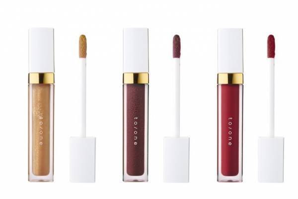 マッシュビューティーラボのメイクブランド「トーン(to/one)」の秋色リップグロス＆アイシャドウ