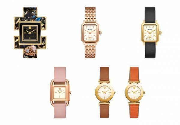 トリー バーチの新作時計コレクション、フローラルプリントのバングルタイプなど