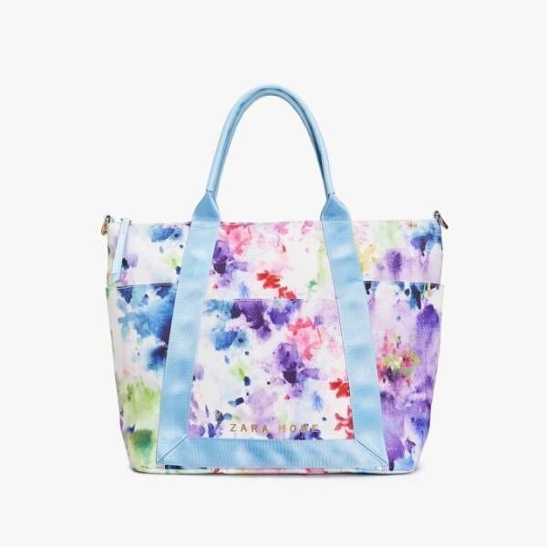 ZARA HOMEの日本限定バッグ、カラフル花模様のトートバッグ＆ミニバッグ