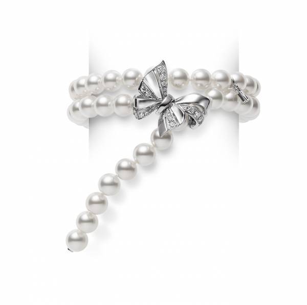 ミキモト“リボン”モチーフのジュエリー「ジュ ドゥ リュバン」コレクション、アコヤ真珠で華やかに