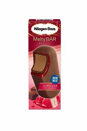 ハーゲンダッツ メルティーバー「リッチショコラ ～ベリーソースとともに～」とろ～り溢れるベリーソース