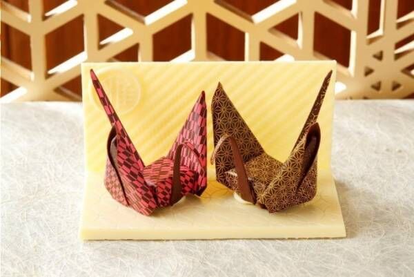 ホテル雅叙園東京の新作「折り鶴チョコ」紙の質感も再現＆“屏風”まで食べれる和アートショコラ