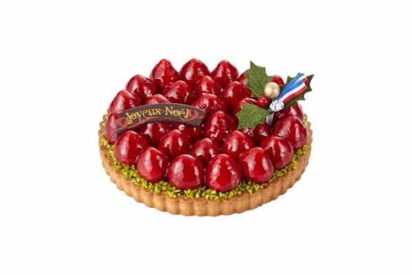 ルコントのクリスマスケーキ - 苺×木苺のタルトや仏産チョコレートを使ったプラリネのムースなど