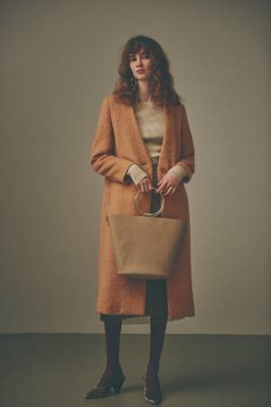 ラグナムーン18年秋冬コート、チェック柄ミックストレンチ＆ツィードガウンコートなど