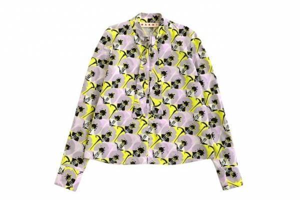 マルニ「デコフラワープリント」阪急うめだ本店限定"モーブピンク"のコートやブラウス