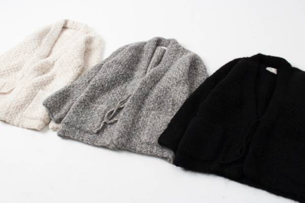 ロンハーマン×日本発ブフト、モヘヤ素材の手編み大判カーディガン