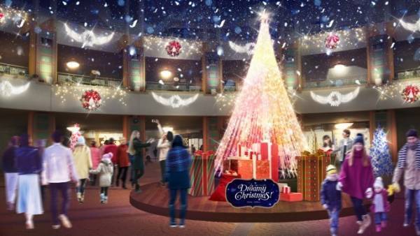「イクスピアリ」のクリスマス、イルミネーションを操る体験型ツリーやサンタグリーティング