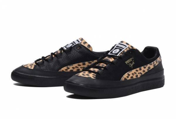 プーマ×ボルコム×ビリーズのコラボレーションスニーカー、レオパード柄のスケートシューズ