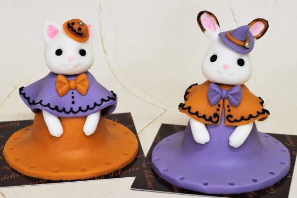 「シルバニアファミリー」がシュガースイーツに！ハロウィンカラーのドレスを纏って登場