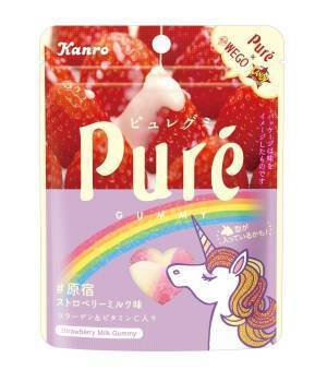 WEGO×ピュレグミ×CANDY・A・GO・GO、“原宿カワイイ”をイメージしたいちごミルク味のグミ
