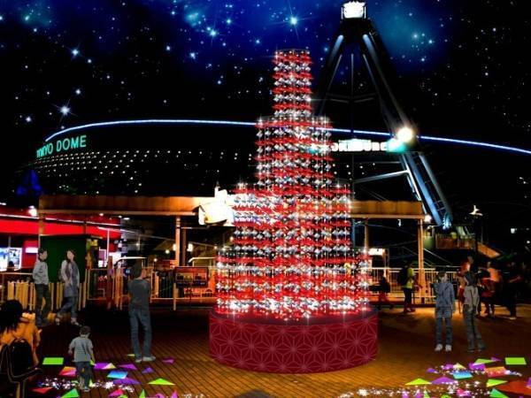 東京ドームシティ、”和風”をテーマにしたイルミネーション -  花火や江戸切子をイメージ