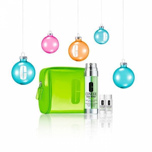 クリニークのクリスマスコフレ - オーナメント柄のリップスティックや人気美白美容液をセットで