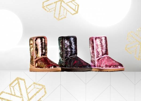 UGGの18年ホリデー新作シューズ、スパンコールで全面を飾ったブーツ＆ファーのサンダルなど