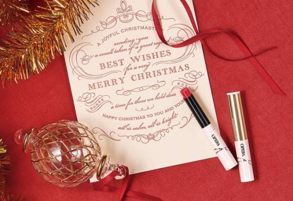 「オペラ シアーリップカラー N」から“星のラメを閉じ込めた”クリスマス限定赤リップ