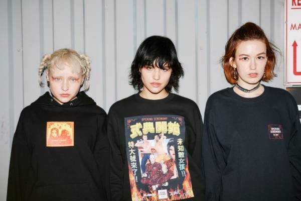XLARGE×X-girl×オープニングセレモニー、チャイナ風ジャカードサテンのジャケットなど