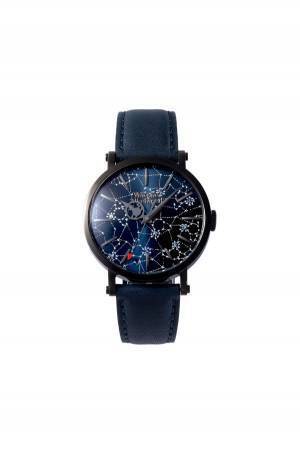 ヴィヴィアン・ウエストウッドの限定ウォッチ、ミッドナイトブルーの文字盤に「オーブ」の星座が輝く