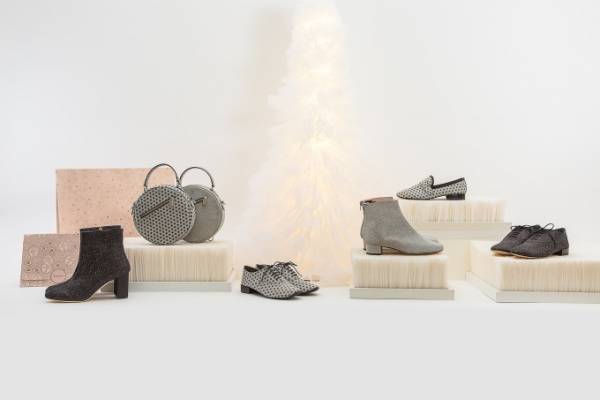 レペットのクリスマス「ラメグリッター」シューズ、繊細なラメが輝くブーツやローファー