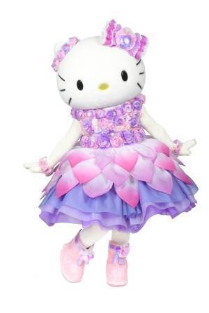 サンリオピューロランドでハローキティのデビュー45周年記念イベント、会場＆ドレスを花いっぱいに装飾