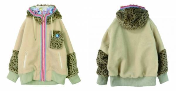 ツモリチサト×ヘリーハンセンのリバーシブルアウター、ヒョウ柄ファーフード＆動物プリント