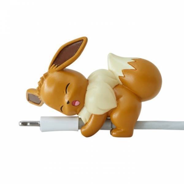 ポケモン「すやすや☆オン・ザ・ケーブル」イーブイとその進化系全10種、充電ケーブル断線防止アイテム