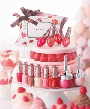 ジルスチュアート　ビューティのバレンタイン、“苺スイーツ”がモチーフのリキッドルージュなど