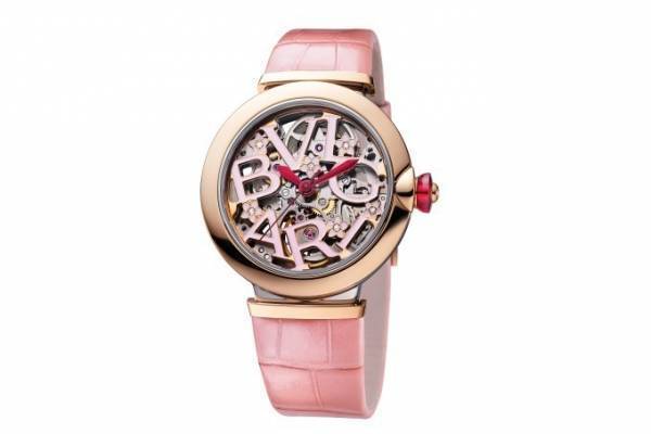 ブルガリ“桜色”の日本限定ウォッチ「ルチェア スケルトン」ダイヤモンド×桜の花びらモチーフ
