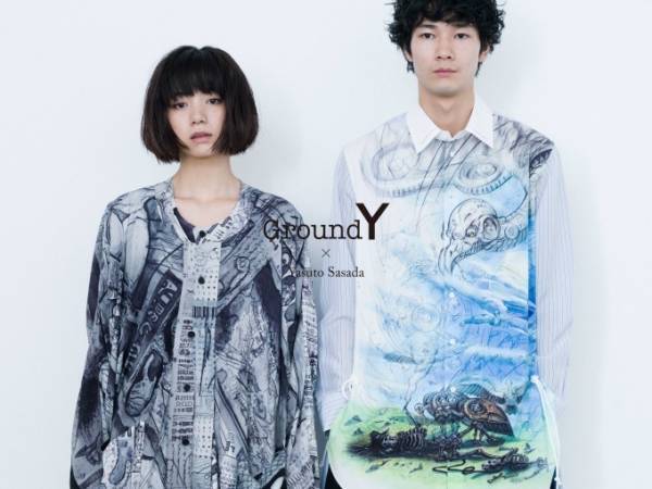 Ground Y×現代美術家・笹田靖人、“密教”アートをオーバーサイズシャツやパンツに