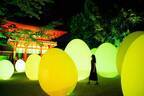 京都・下鴨神社で「光の祭」チームラボが参道＆神社を光と音の幻想空間に変える